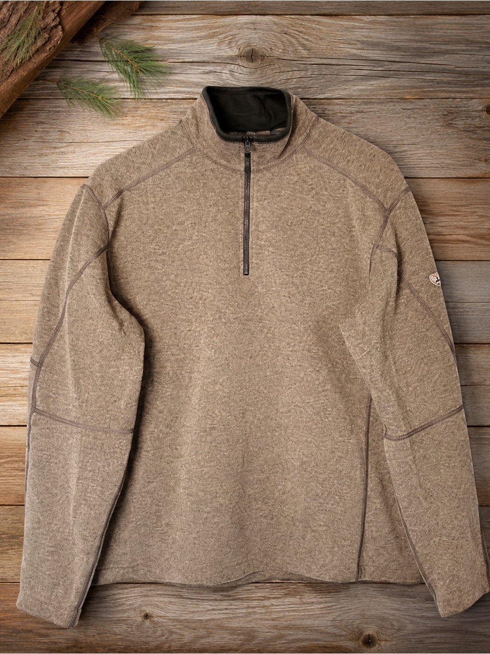 Kuhl Revel 1/4 Zip Brown Fleece Pullover Men's XL